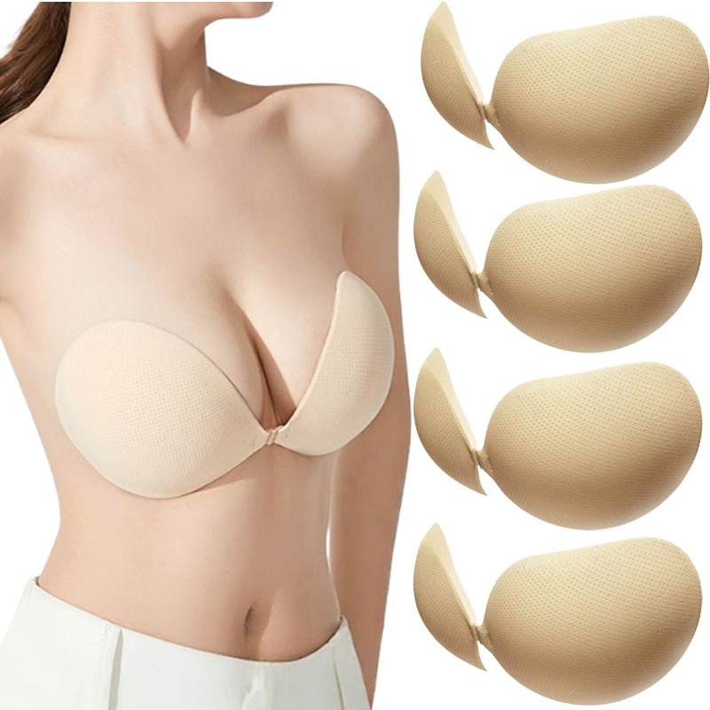 プッシュアップ粘着ブラ 厚め シリコン製バストアップパッド  - Push Up Bra Silicone のレビューと価格