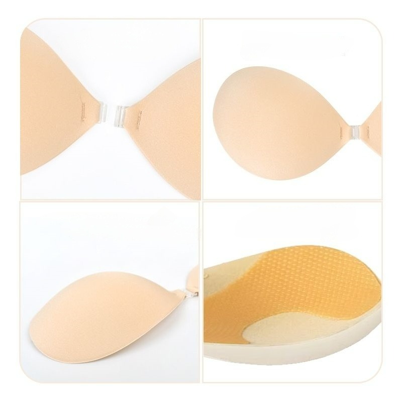 プッシュアップ粘着ブラ 厚め シリコン製バストアップパッド  - Push Up Bra Silicone のレビューと価格